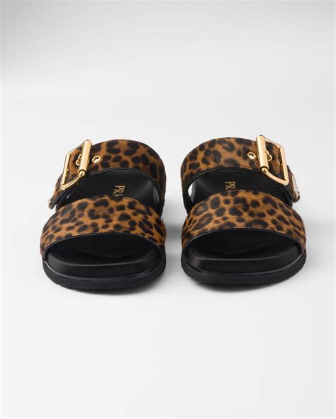 prada leopard print sandals|Honey Printed Leather Slides .